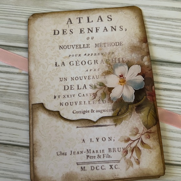 Junk Journal Cards Ephemera Pocket Cards Paris Florals scrapbooking handmade - Picture 6 of 9